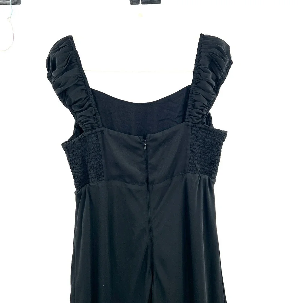 Abercrombie & Fitch retro y2k black maxi dress whimsigoth witchy empire waist XL